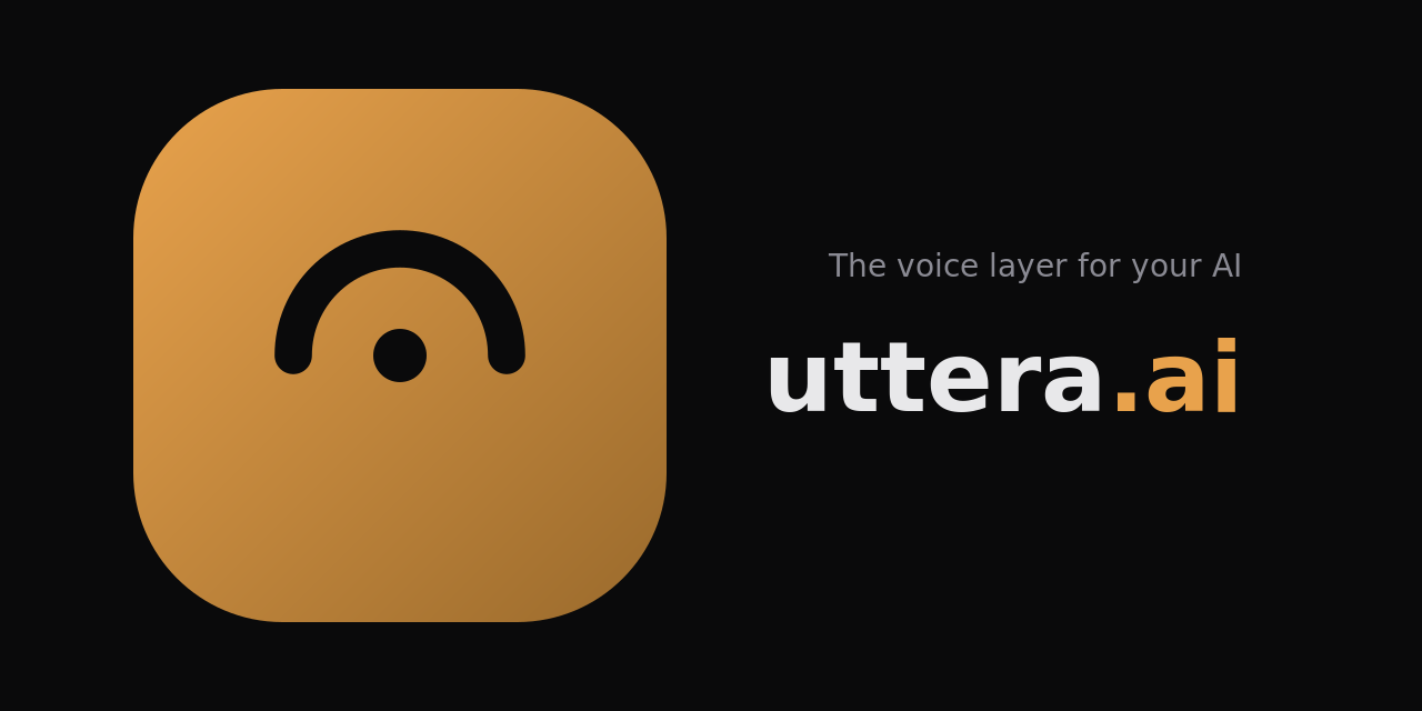 uttera.ai — The voice layer for your AI